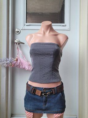 Gray Tube Top Corset
